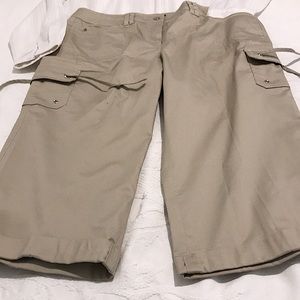 🌺LARRY LEVINE cropped cargo pants